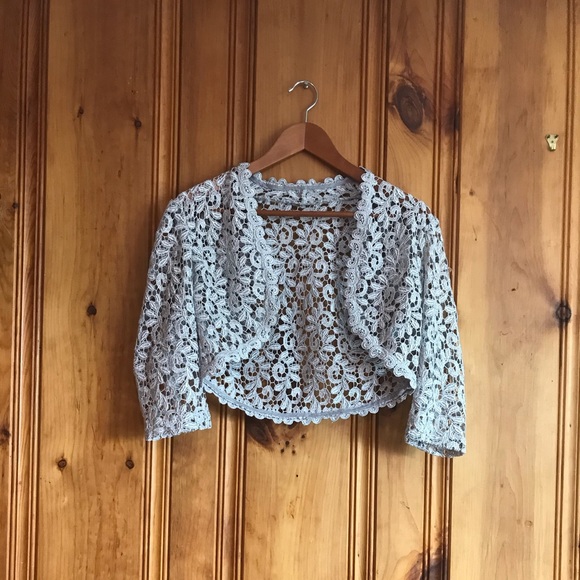 R&M Richards Silver Formal Dress And Shawl - Picture 6 of 8